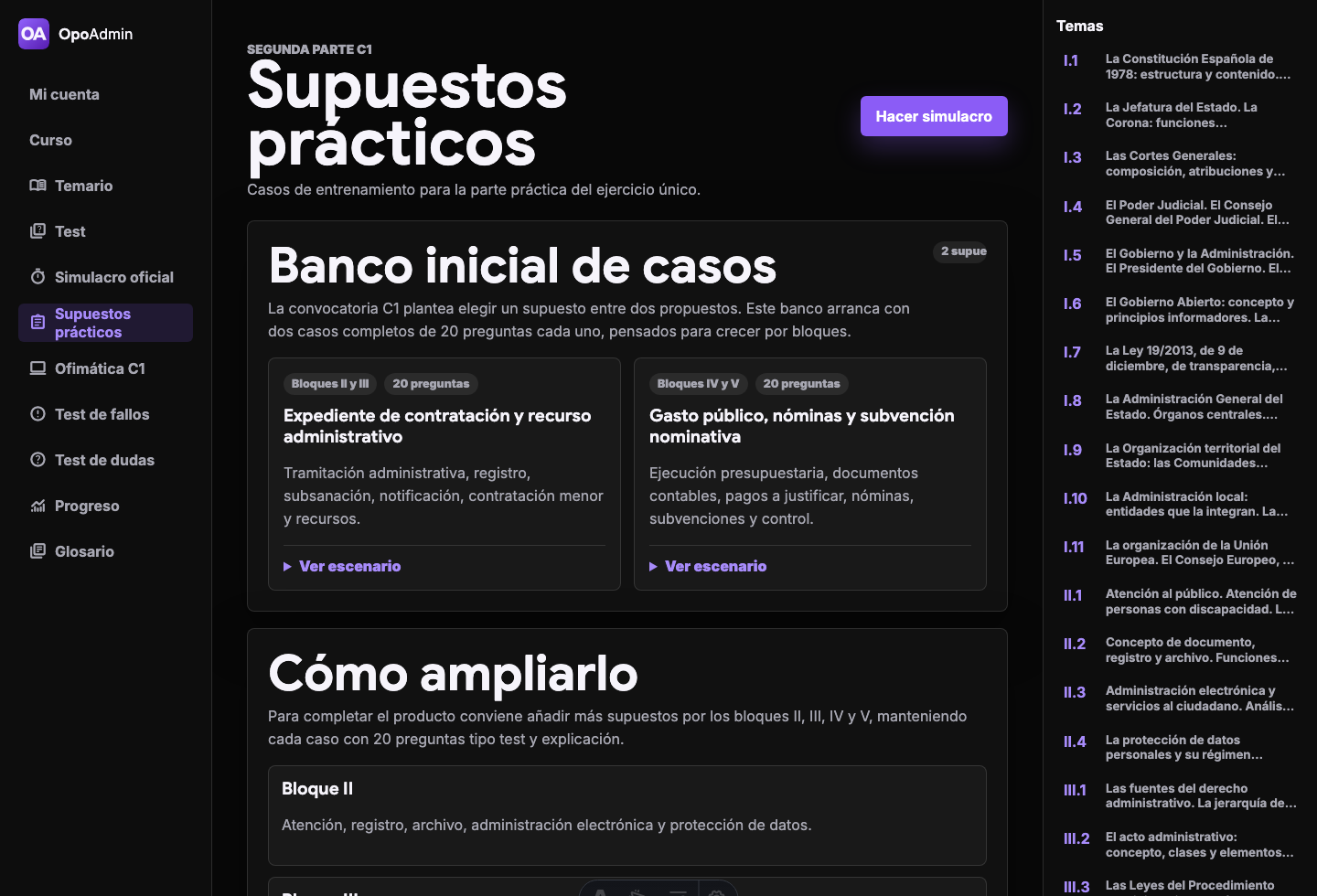 Captura real de supuestos prácticos en escritorio